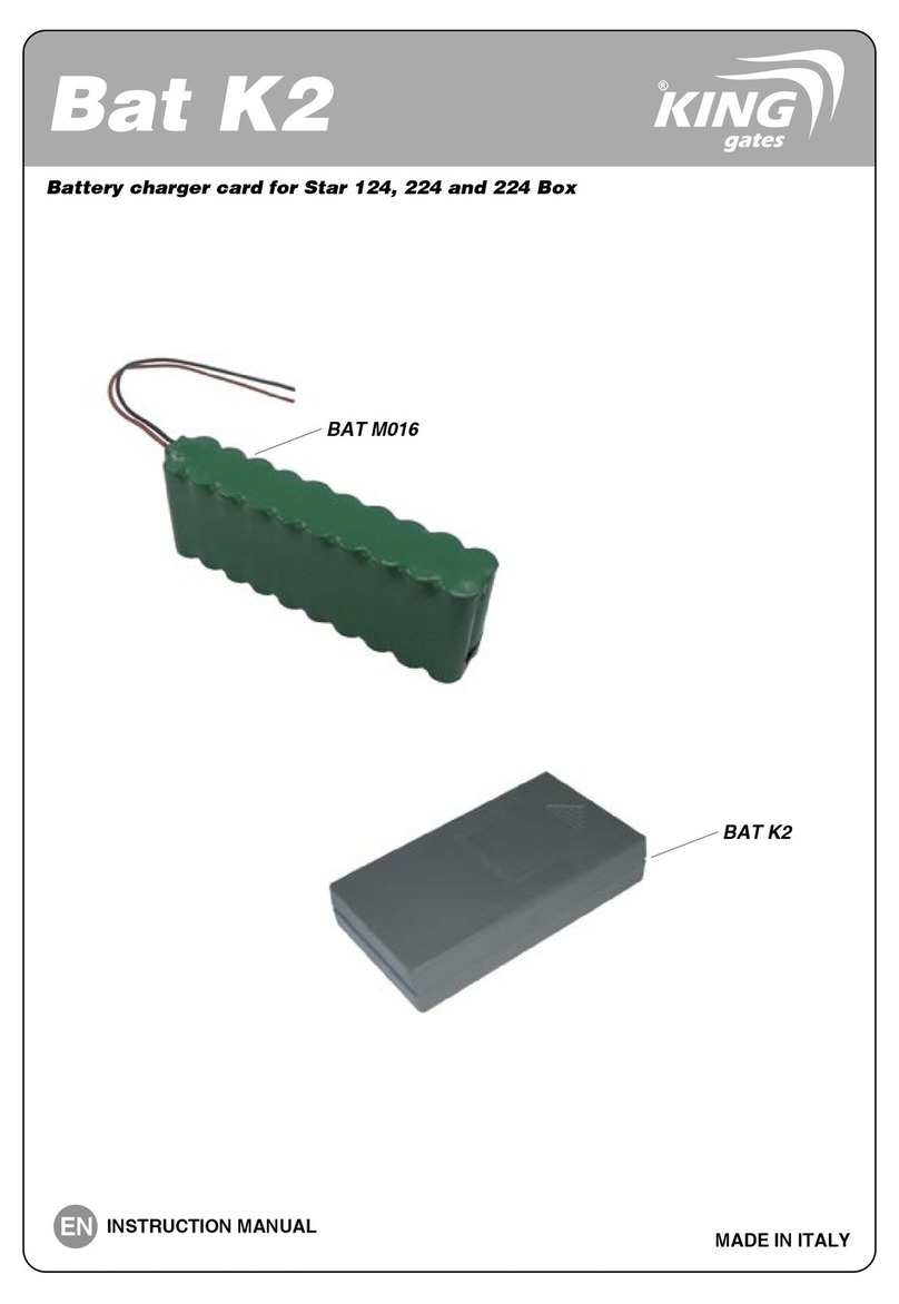 King gates Bat K2 instruction manual
