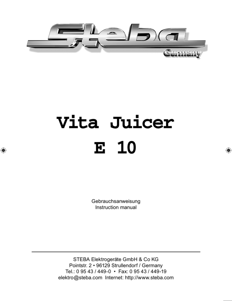 Steba E 10 User manual