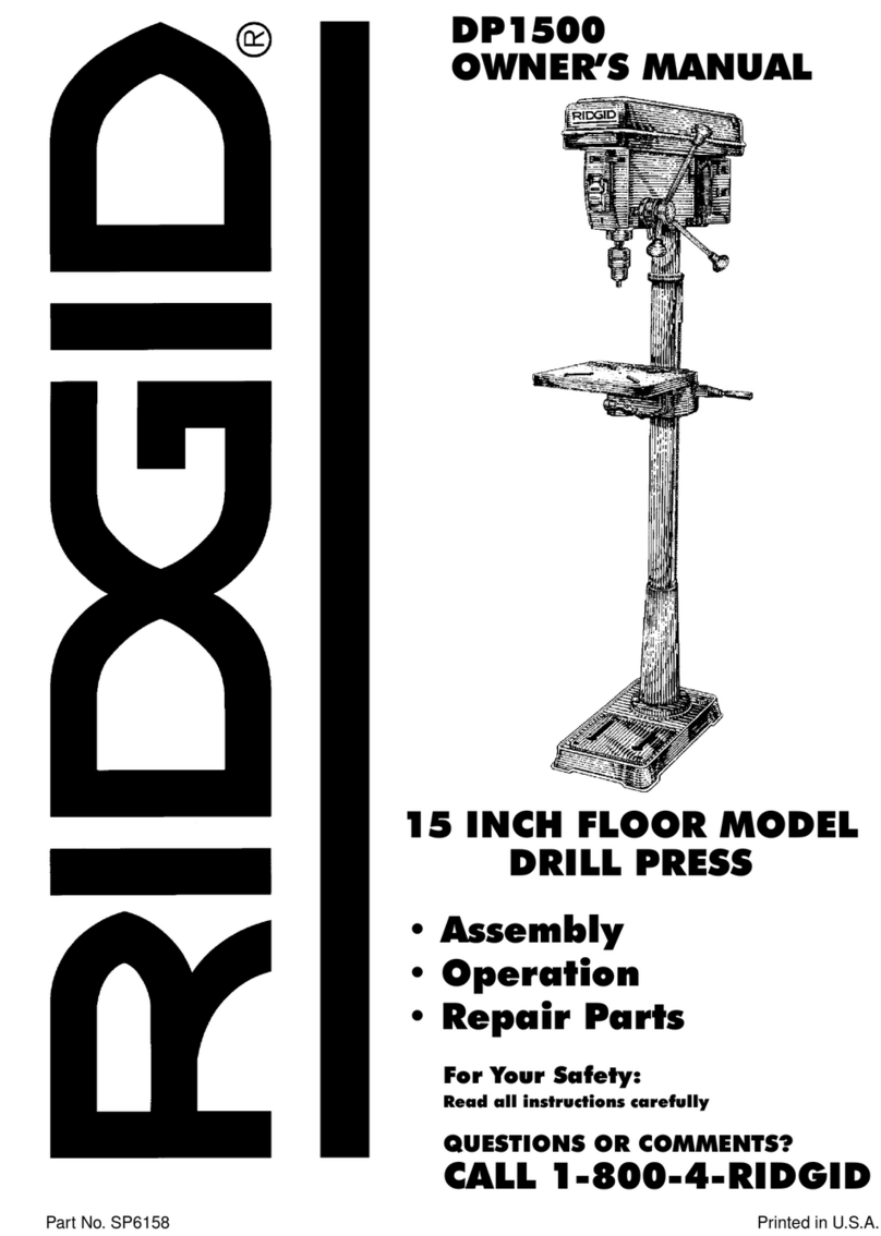 RIDGID DP1500 User manual
