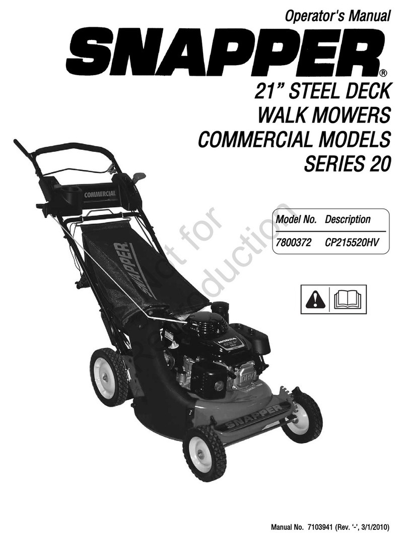Snapper 7800372 User manual
