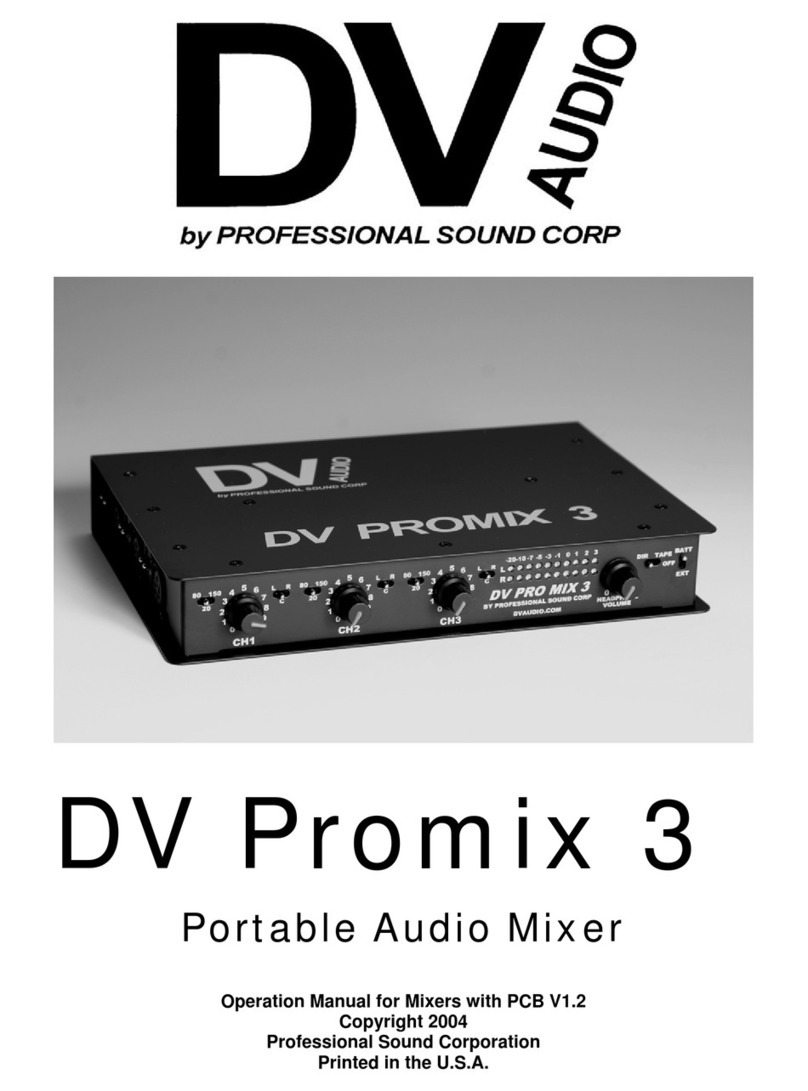DV Audio Promix 3 Operation manual