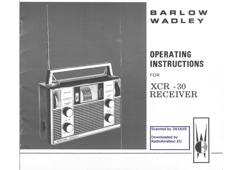 Barlow Wadley XCR 30 operating instructions