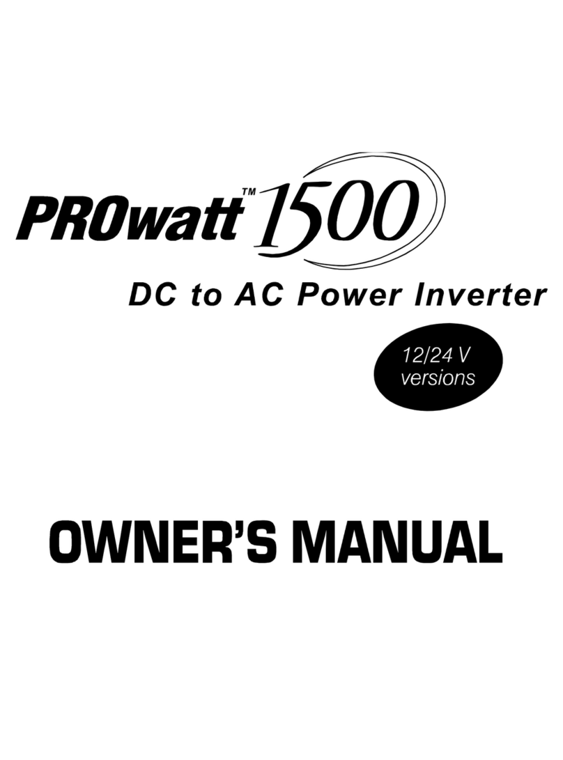 Statpower PROwatt 1500 owner's manual