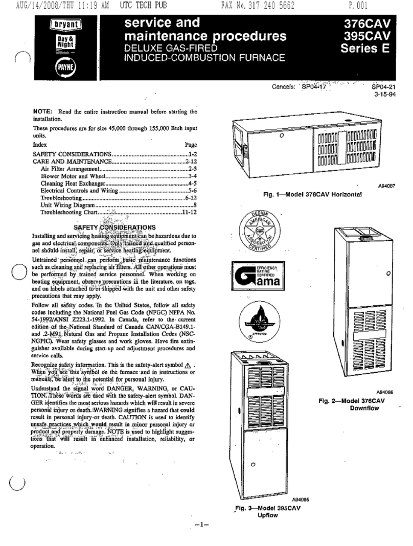 Bryant 376CAV Installation and user guide