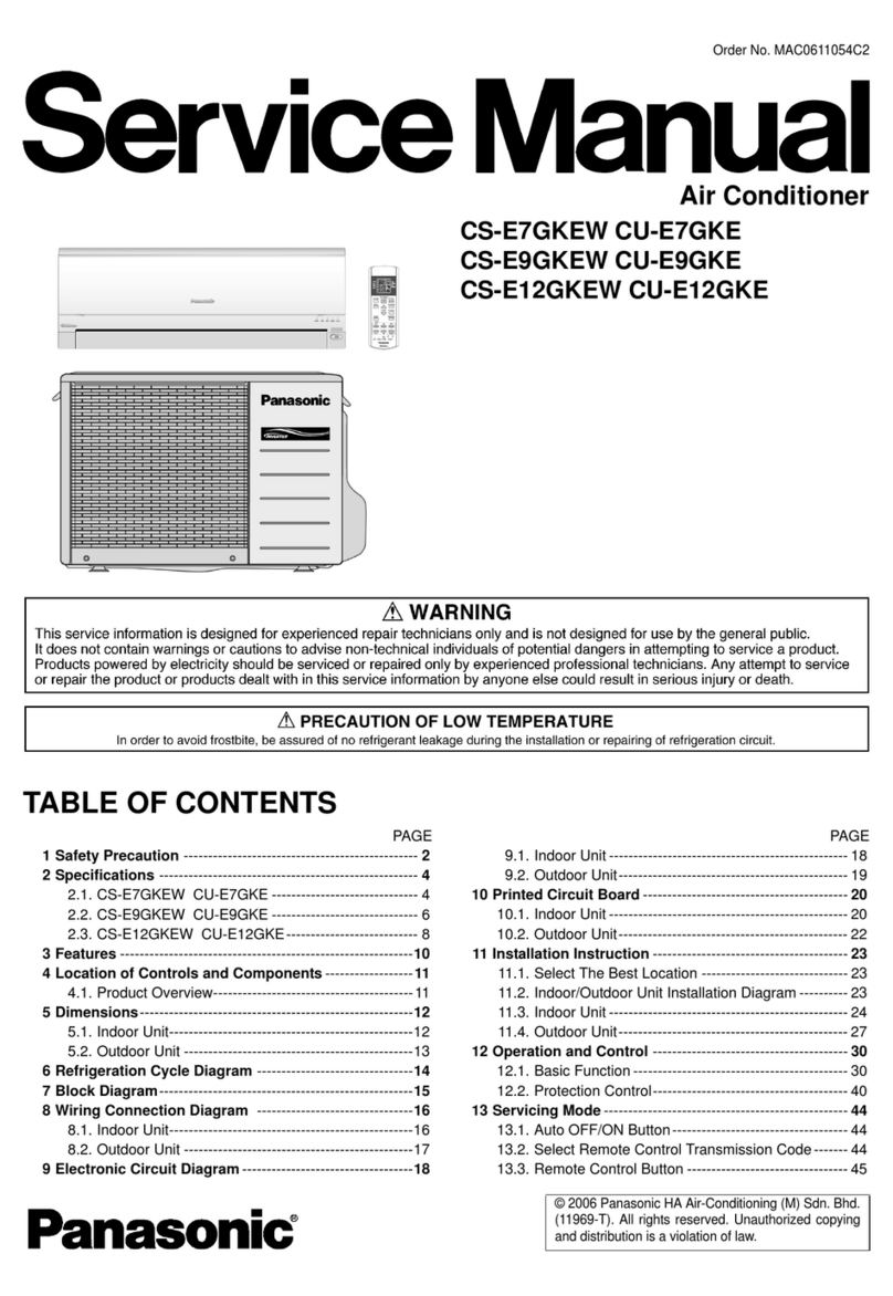 Panasonic CU-E7GKE User manual
