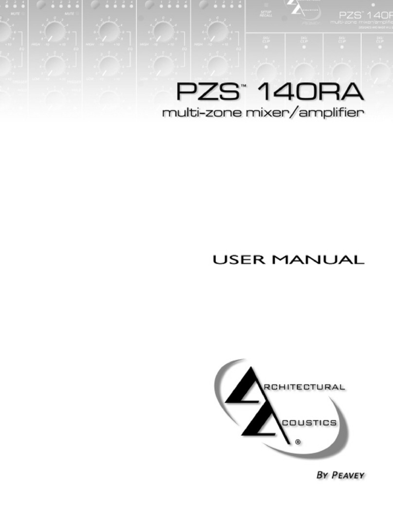 Architectural Acoustics PZS 140RA user manual