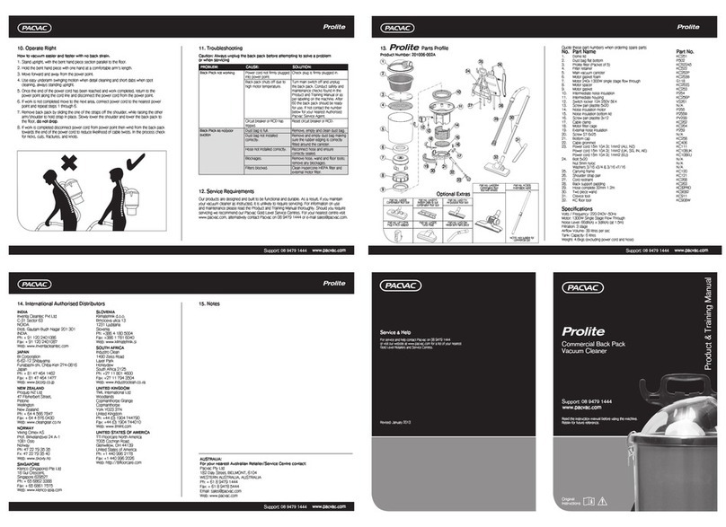 Pacvac Prolite Product & training manual