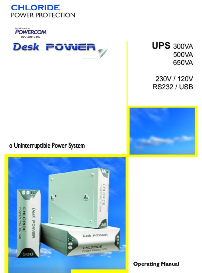 Chloride Desk POWER 300 operating manual