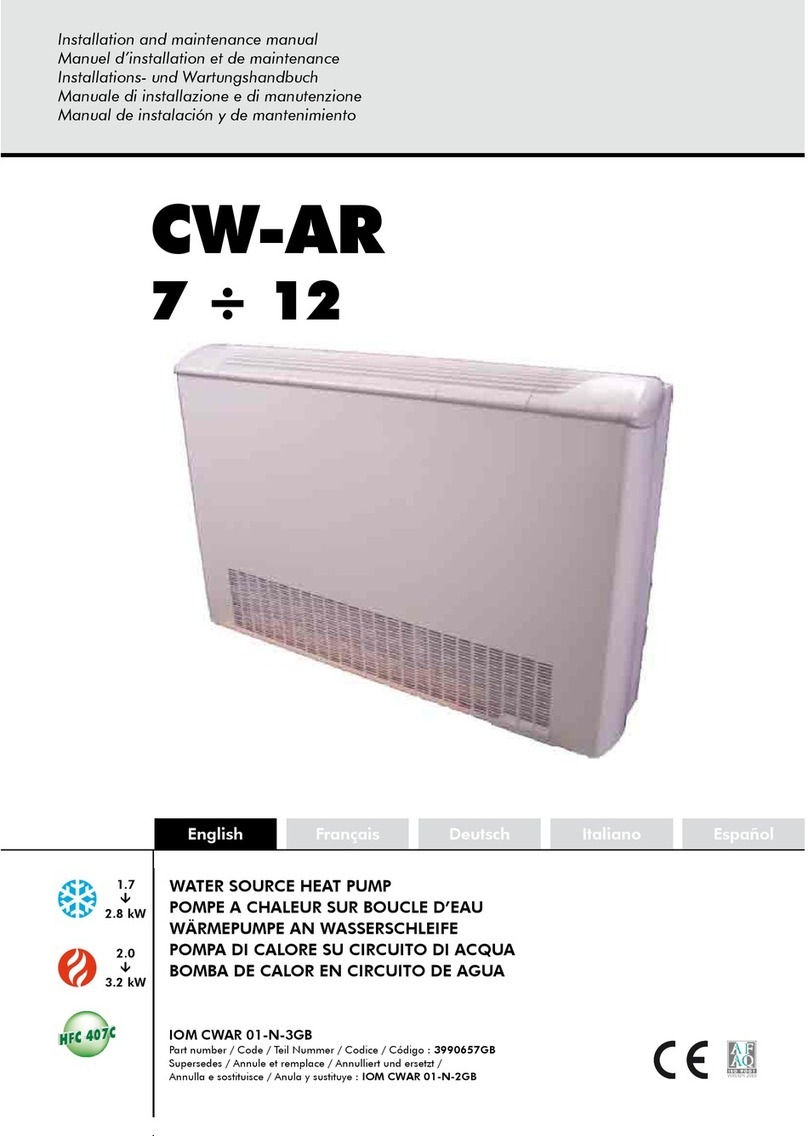 Airwell CW-AR Installation and maintenance manual