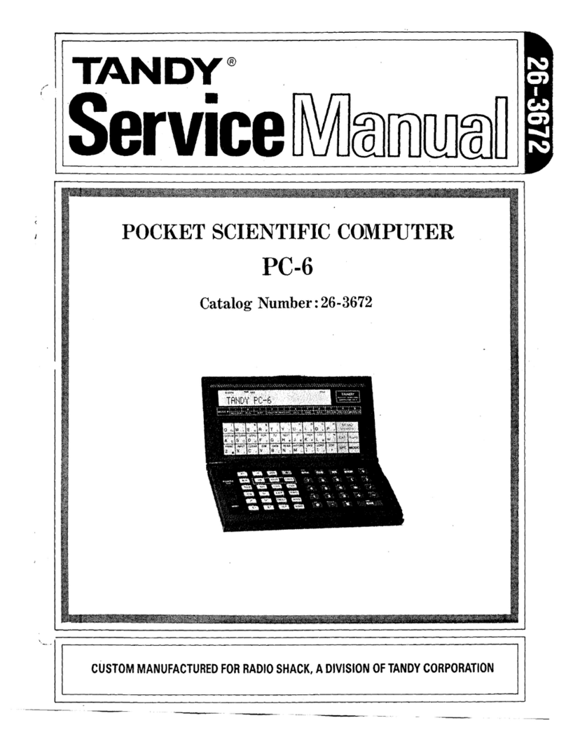 Tandy PC-6 Service manual