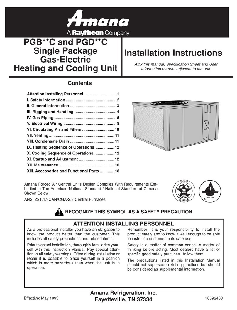 Amana PGB**C installation instructions