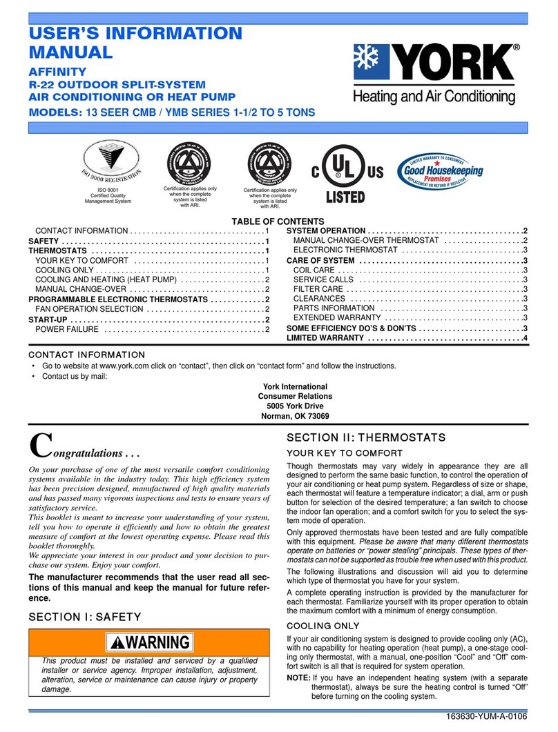 York 13 SEER CMB SERIES Guide