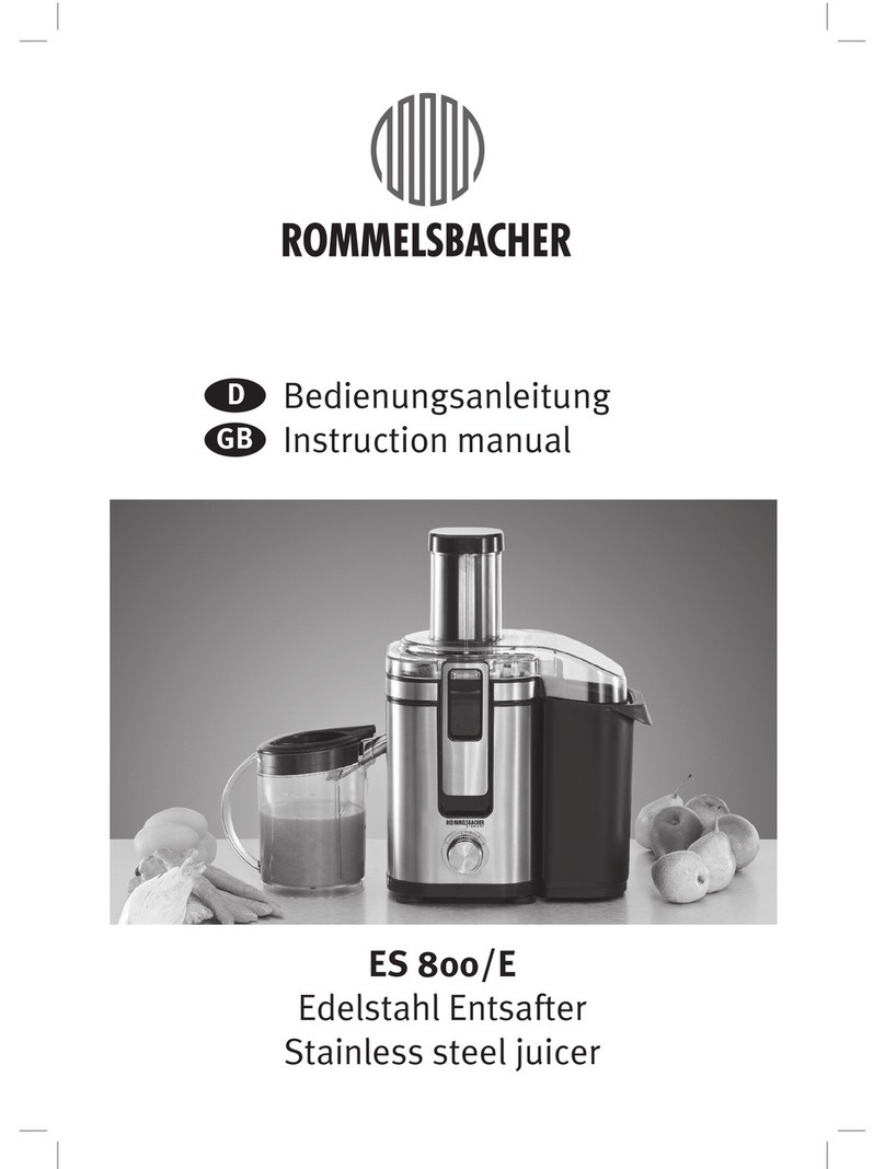 Rommelsbacher ES 800 E instruction manual Rommelsbacher ES 800 E instruction manual