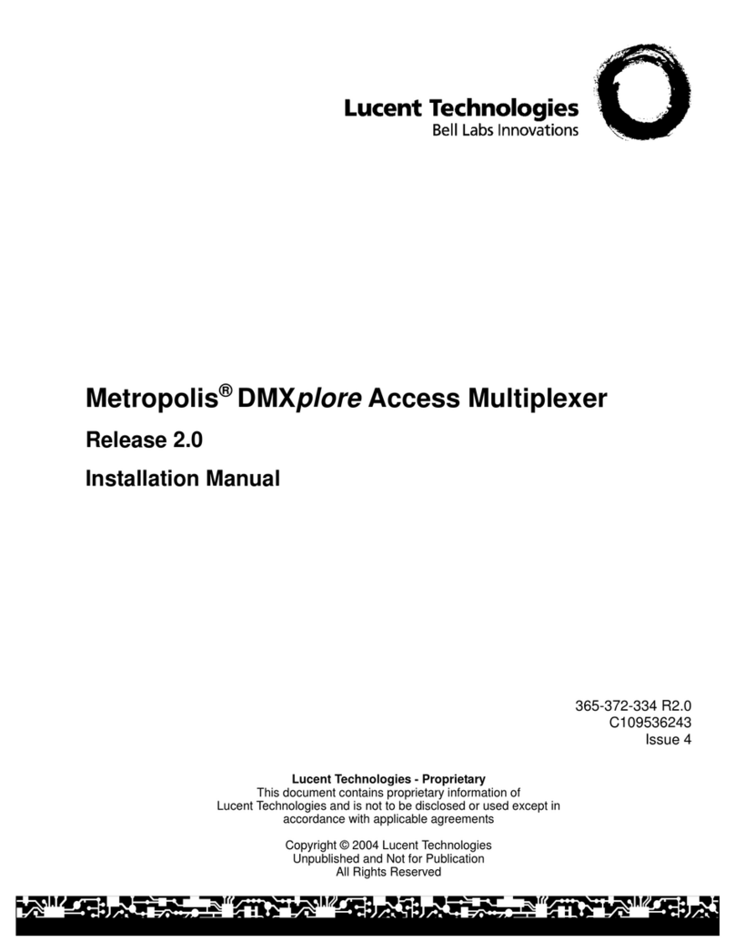Lucent Technologies Metropolis DMXplore installation manual Lucent Technologies Metropolis DMXplore installation manual