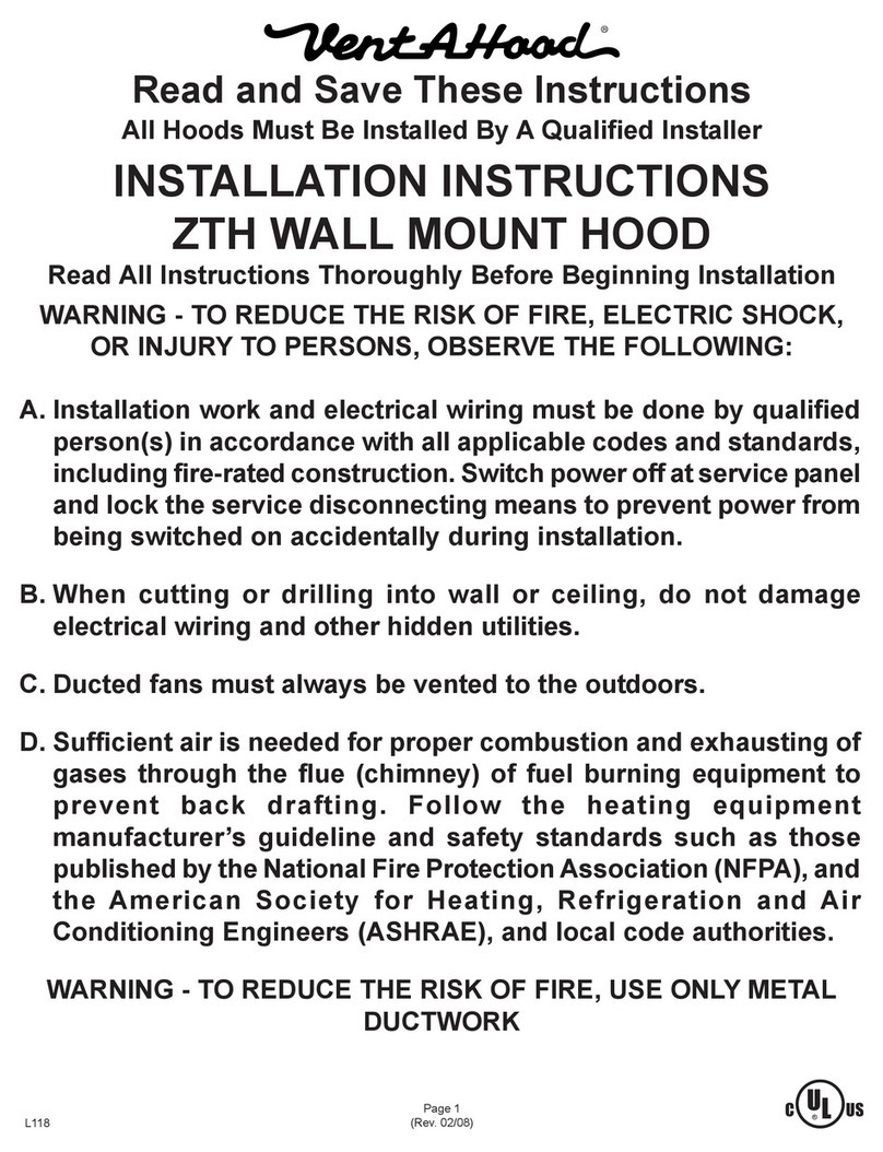 VentAHood ZTH installation instructions