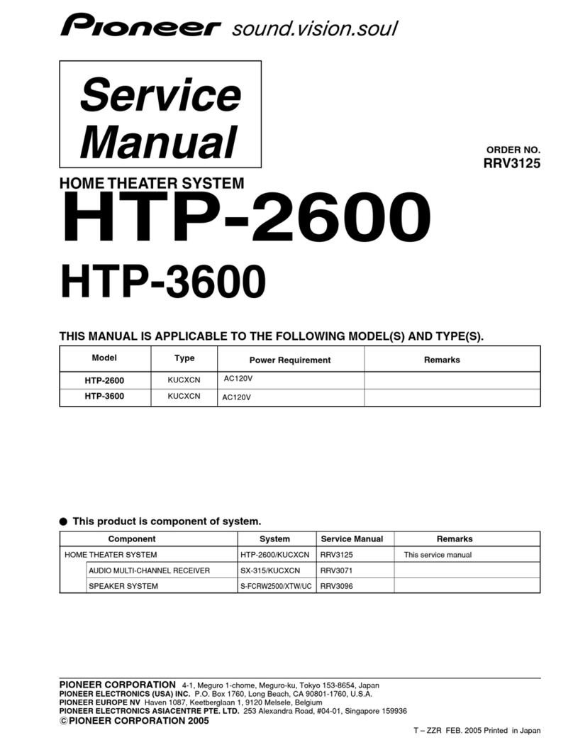 Pioneer HTP-2600 User manual