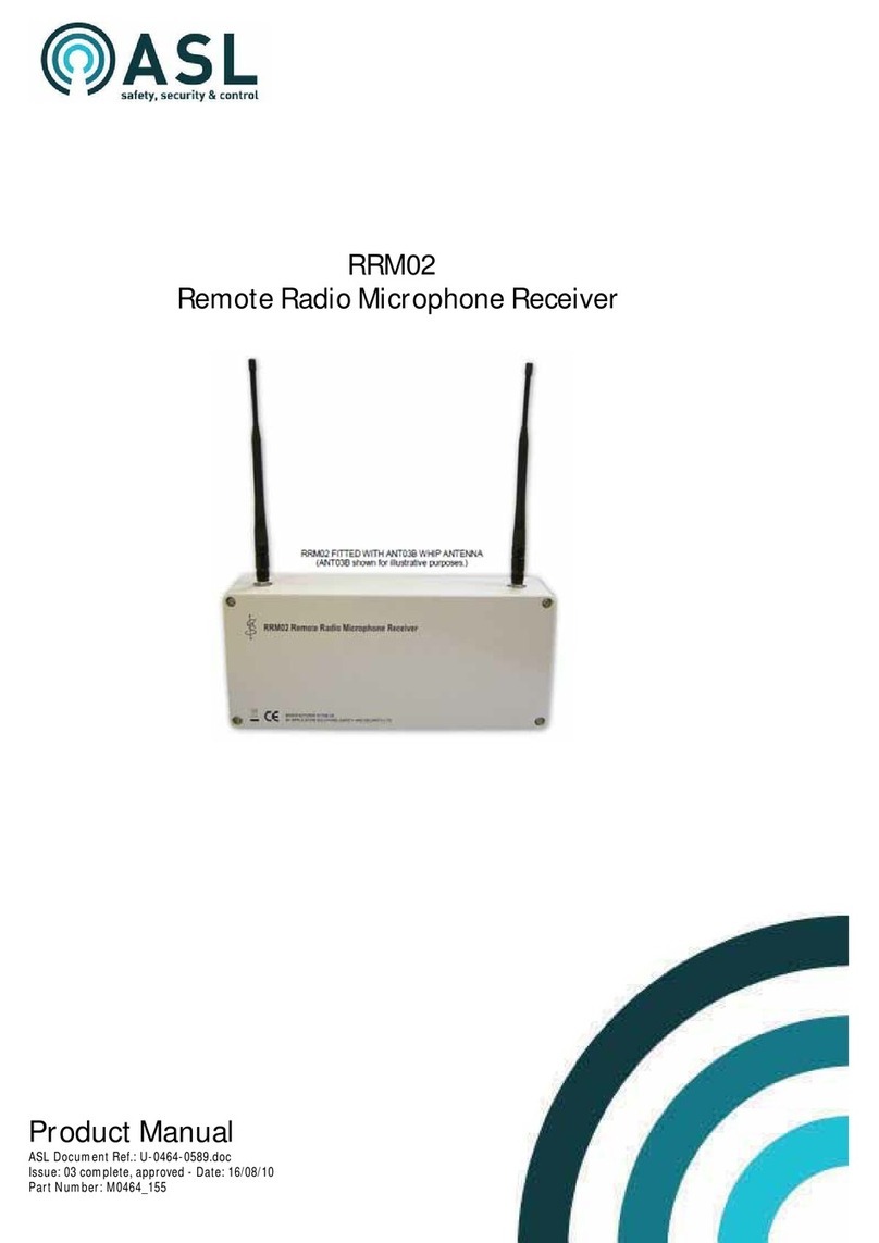 ASL INTERCOM RRM02 User manual
