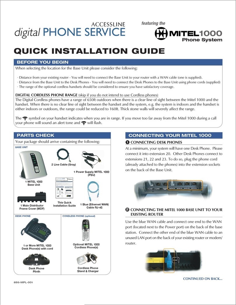Mitel Superset 1000 User manual
