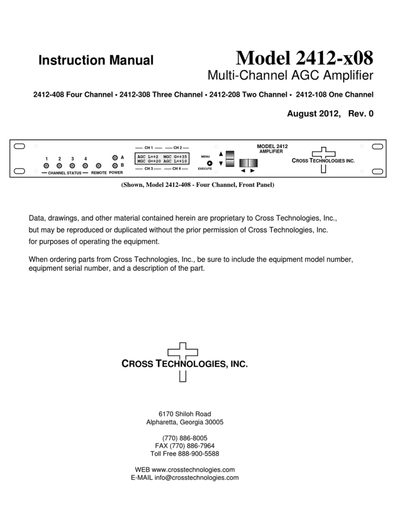 Cross Technologies 2412-x08 instruction manual