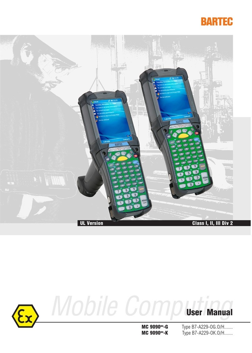 Bartec MC 9090ex-G User manual Bartec MC 9090ex-G User manual