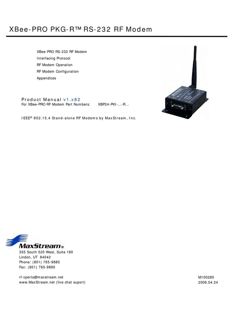 MaxStream XBee-PRO PKG-R RS-232 RF User manual