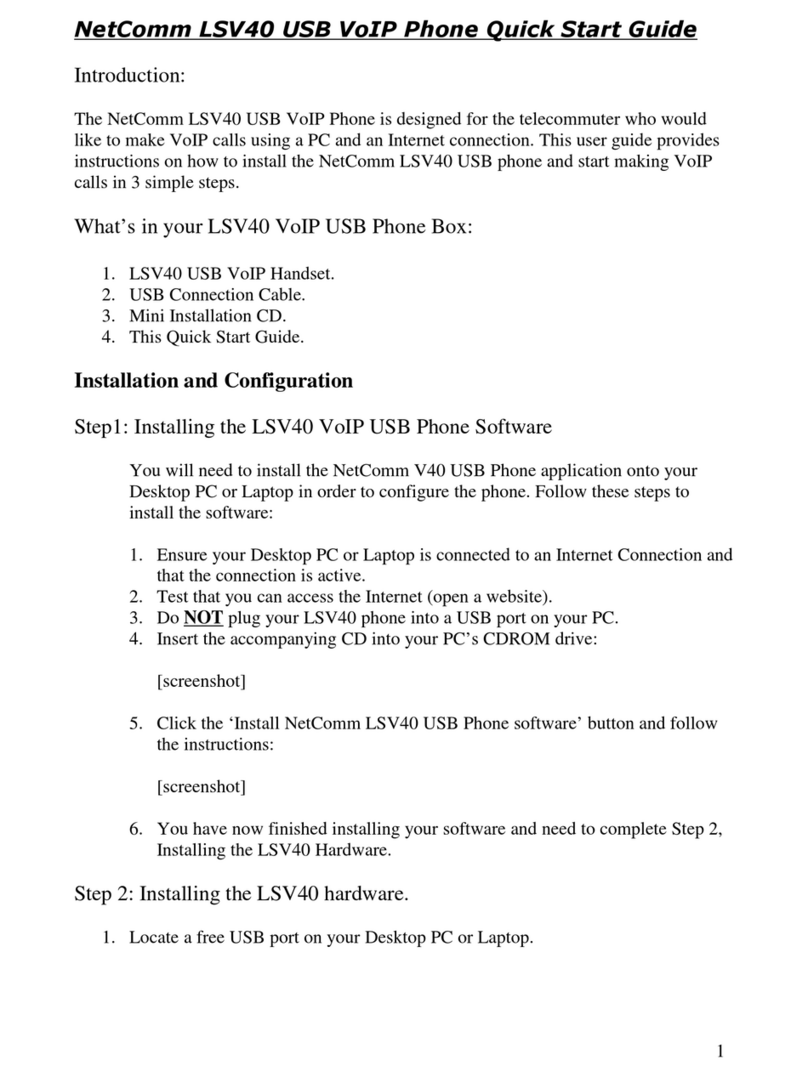 NetComm LSV40 User manual