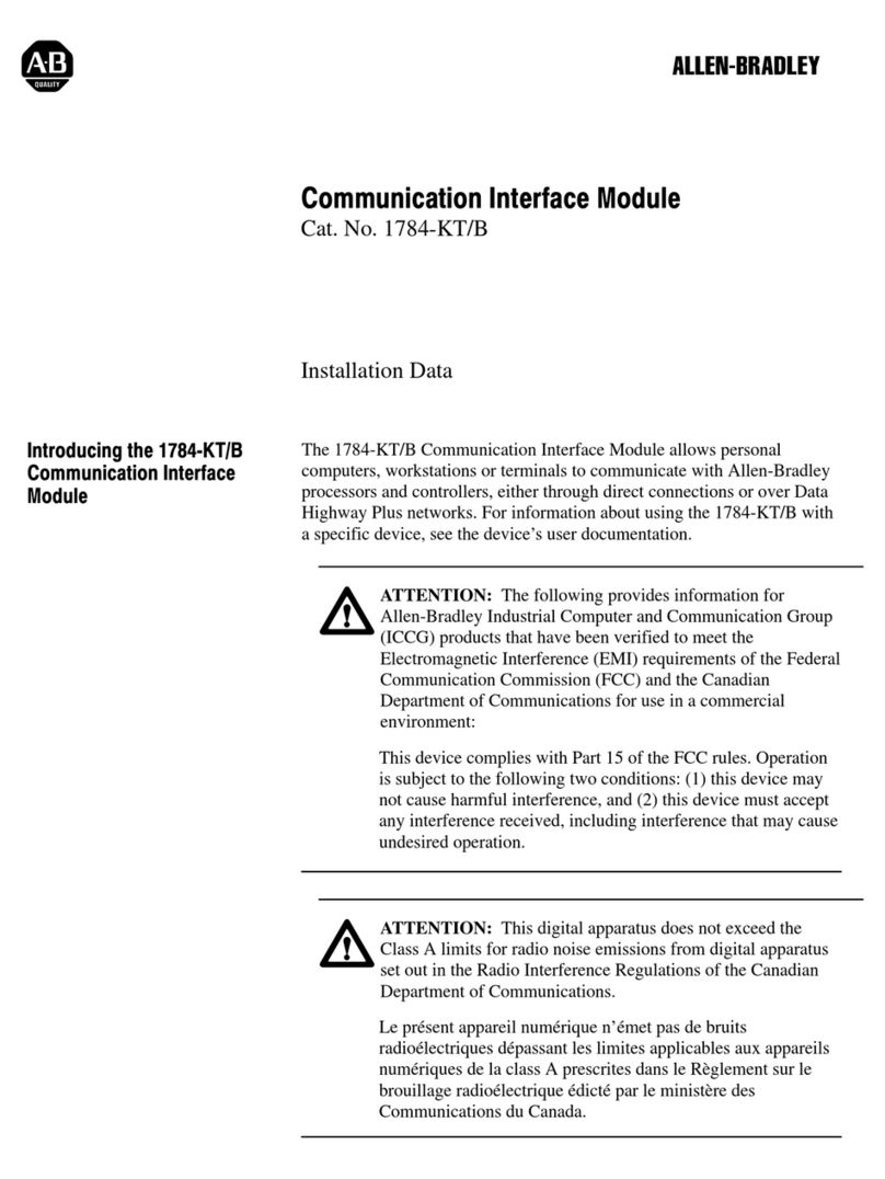 Allen-Bradley 1784-KT/B Installation and user guide