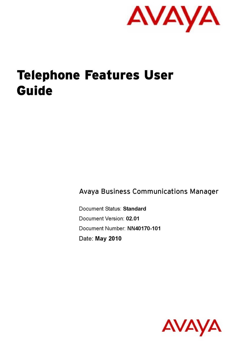 Avaya Telephone User manual
