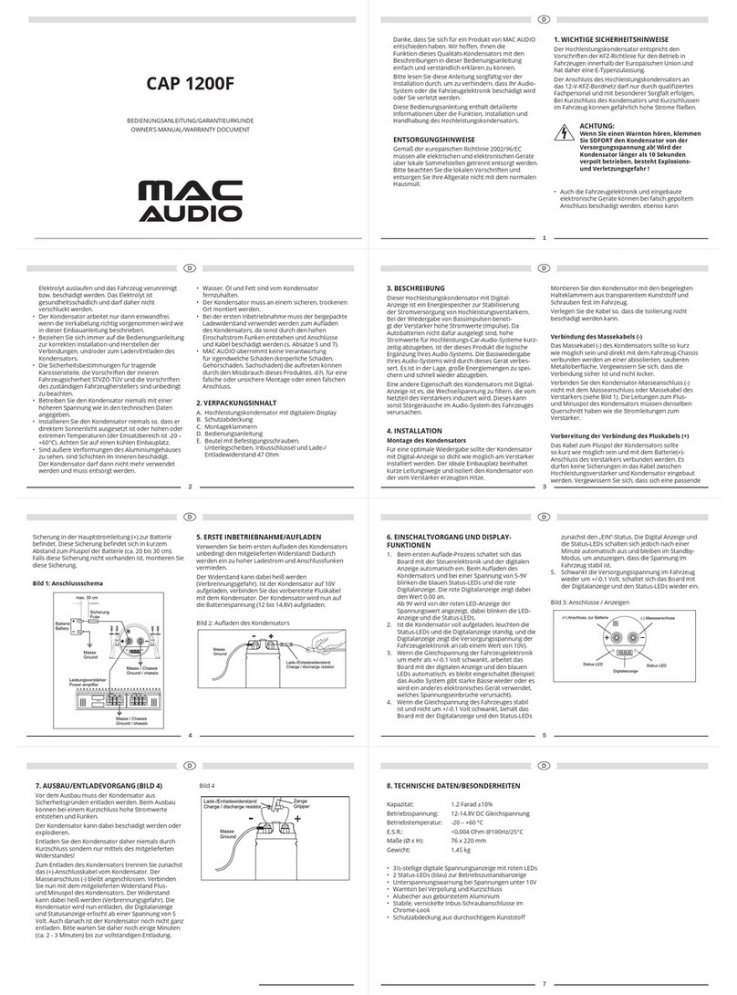MAC Audio CAP 1200F User manual