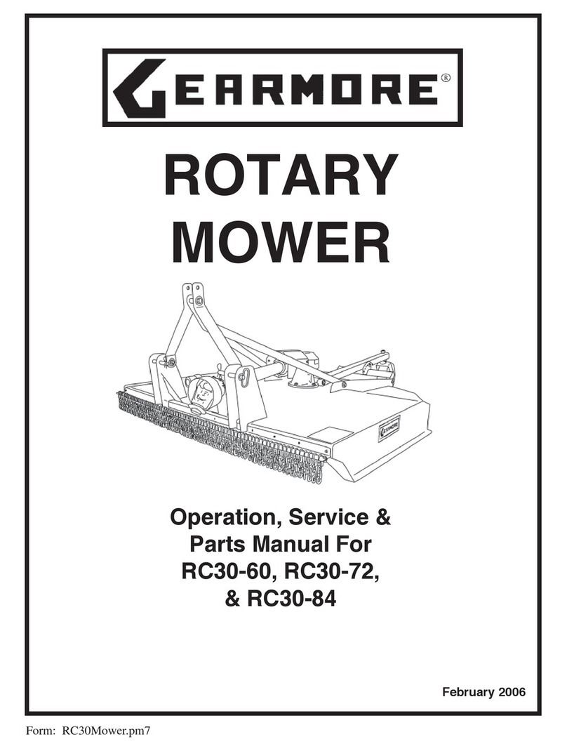 Gearmore RC30-60 Operation, service & parts manual
