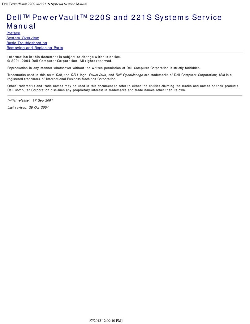 Dell PowerVault 220S User manual Dell PowerVault 220S User manual