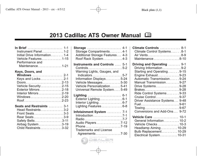 Cadillac ATS 2013 User manual