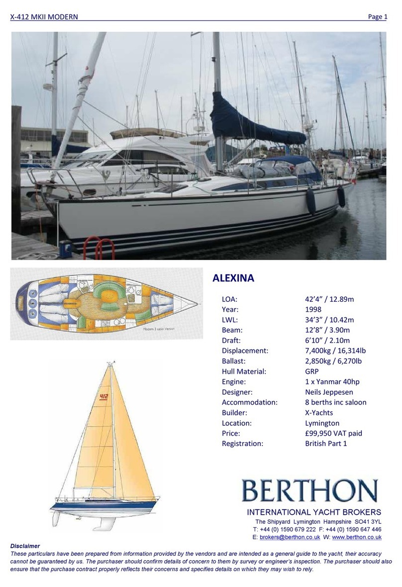X-Yachts X-412 MKII MODERN User manual