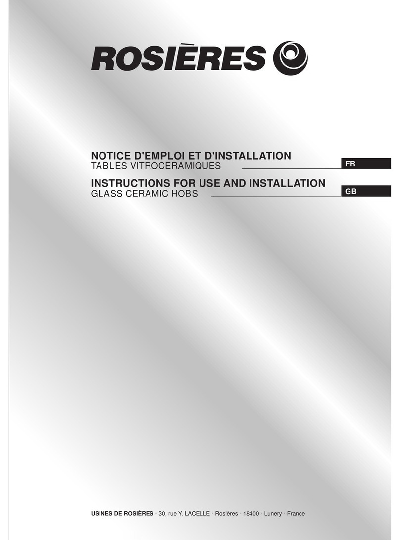 ROSIERES LAYOUT 1 Instructions for use and installation
