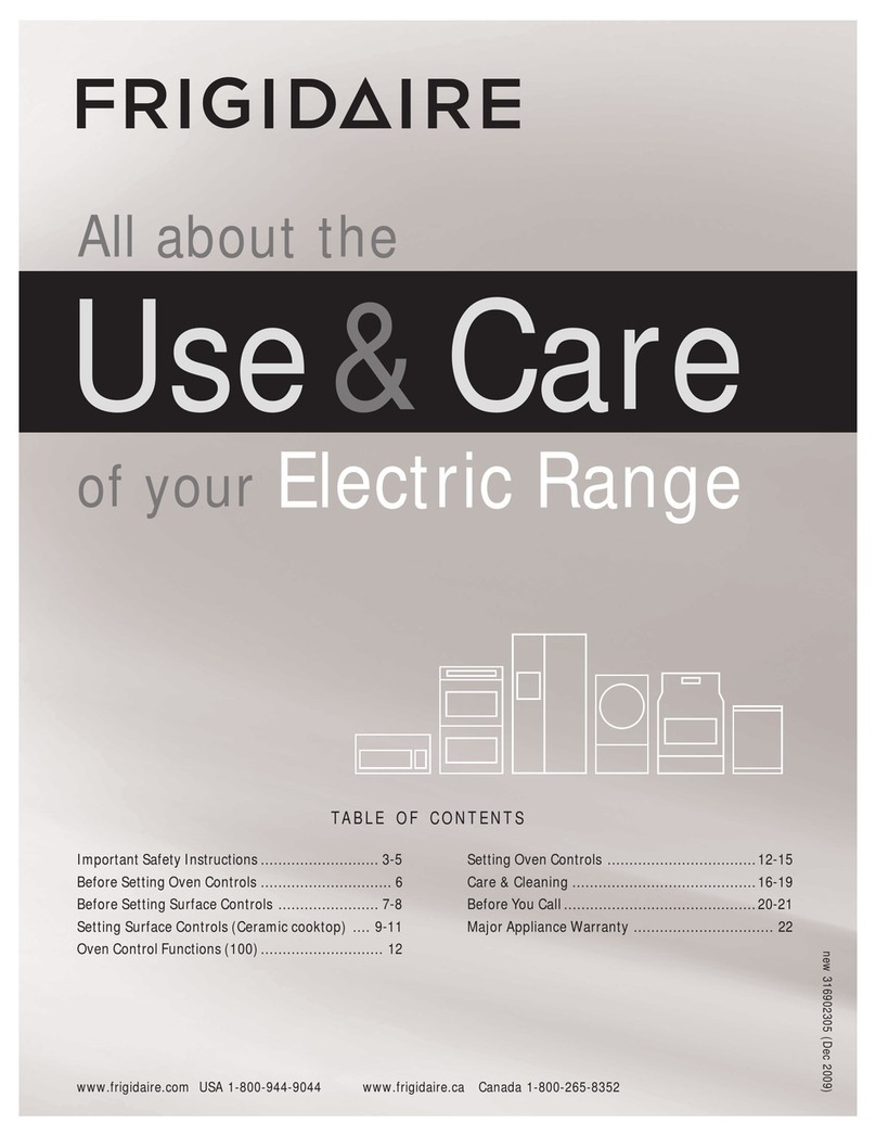 Frigidaire CFEF3012LWA User manual