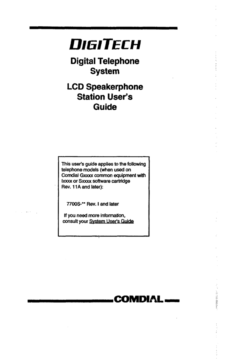 Comdial DigiTech 7700S Series user guide