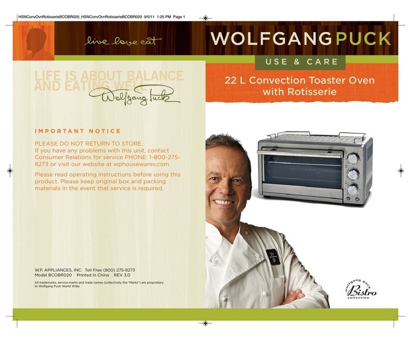 Wolfgang Puck Convection Toaster Oven User manual Wolfgang Puck Convection Toaster Oven User manual