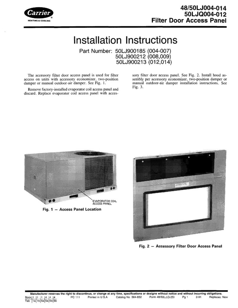 Carrier 50LJ900185 installation instructions