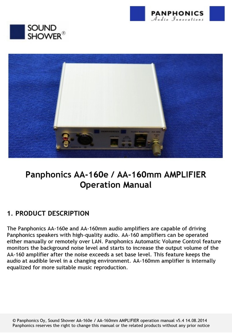 Panphonics Sound Shower AA-160e Operation manual