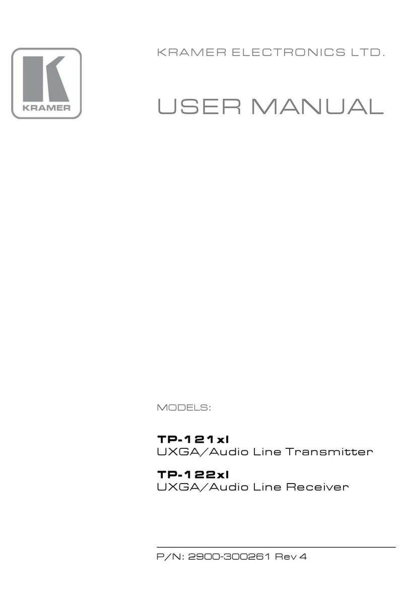 Kramer TP-121xl User manual