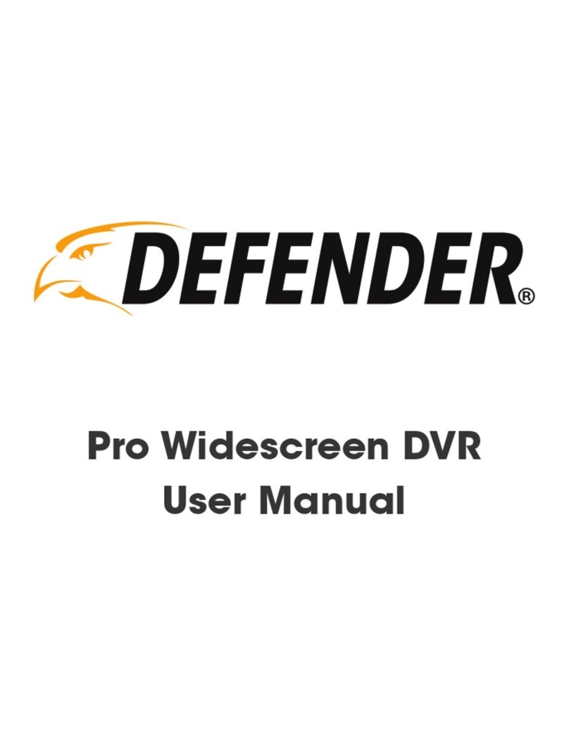 Defender Pro Widescreen DVR User manual