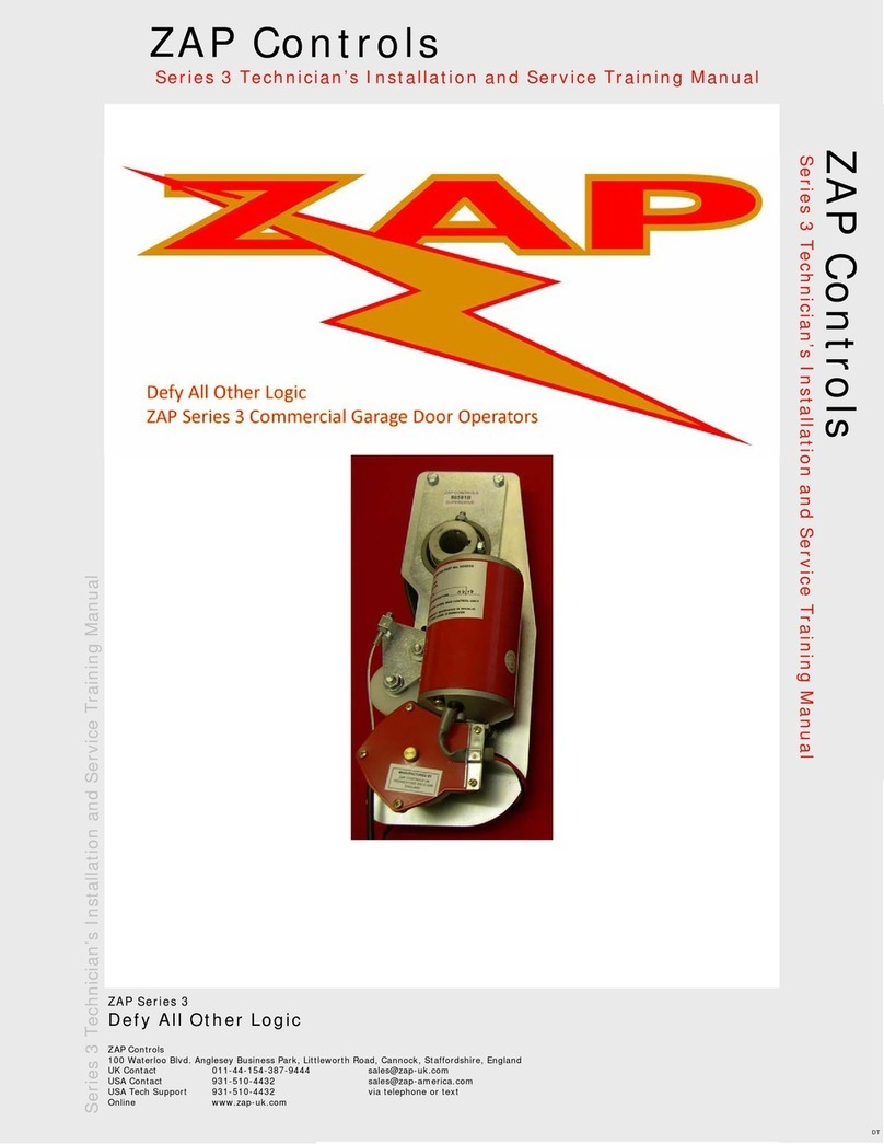 Zap Series 3 Technician's installation and service training manual Zap Series 3 Technician's installation and service training manual