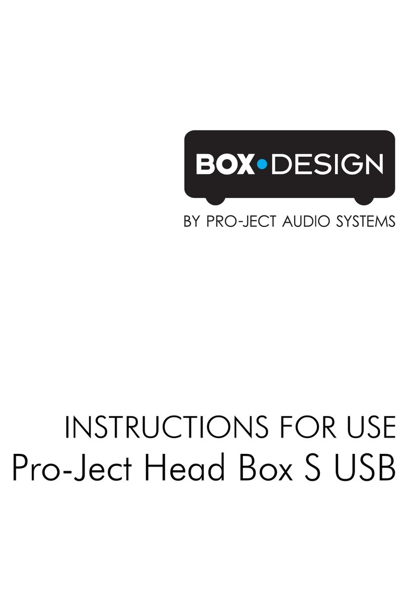 Pro-Ject Audio Systems Box S USB User manual