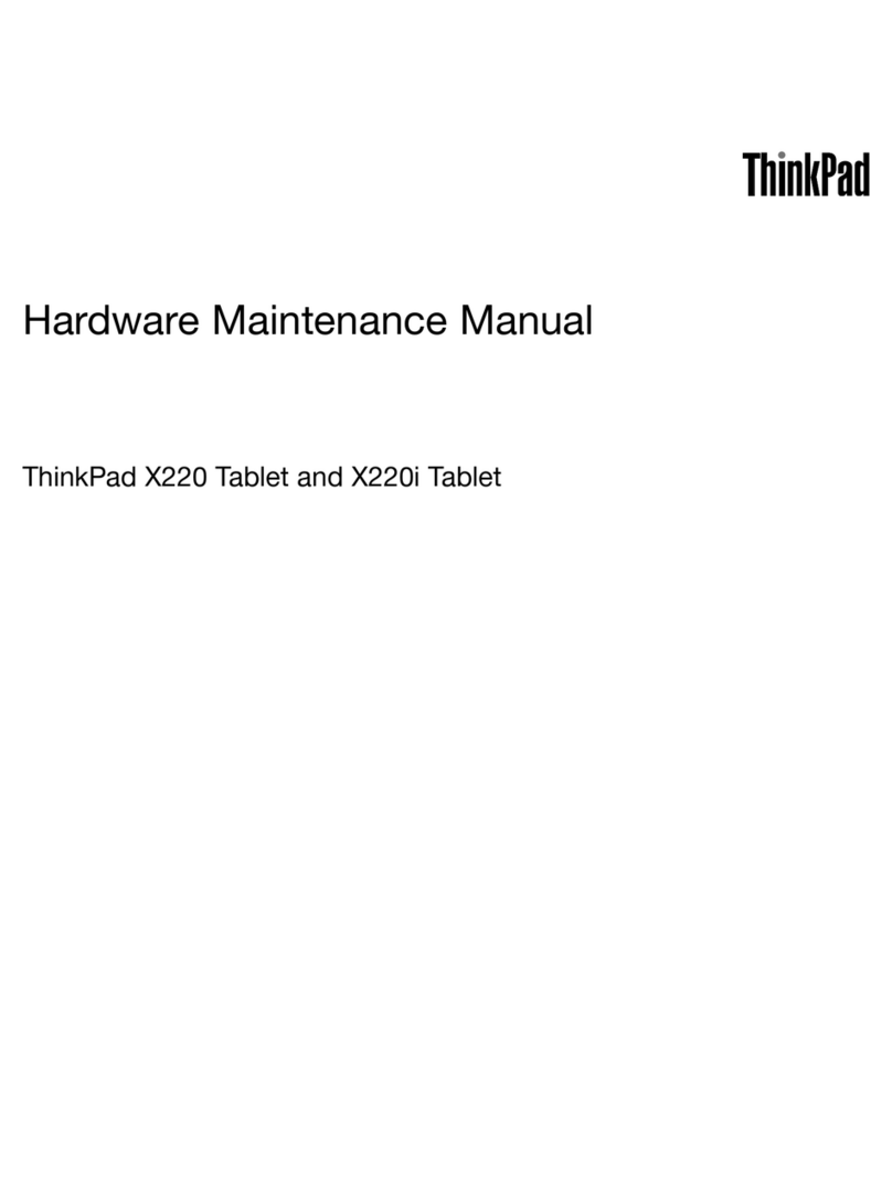 Lenovo ThinkPad X220 Tablet 4298 Maintenance manual