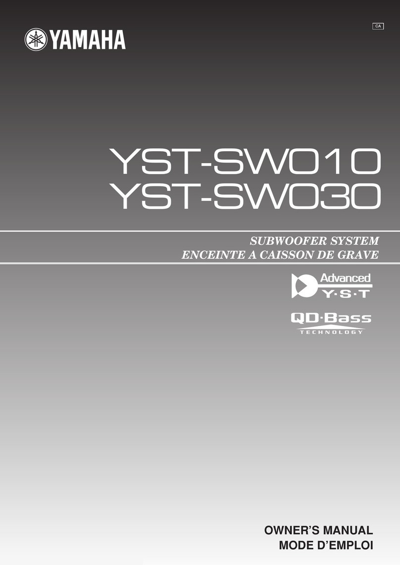 Yamaha YST-SW0110 User manual