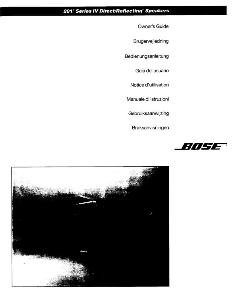Bose 201 Series User manual