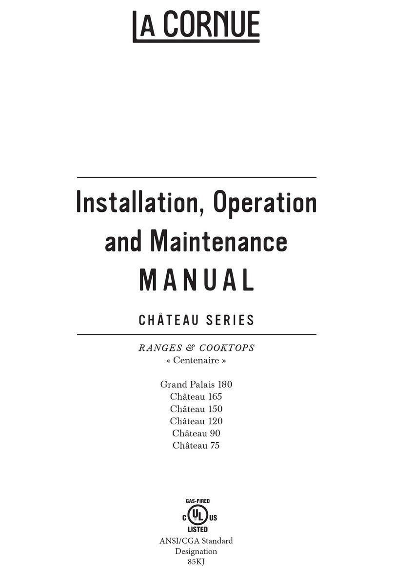 La Cornue Grand Palais 180 Installation, operation and maintenance manual
