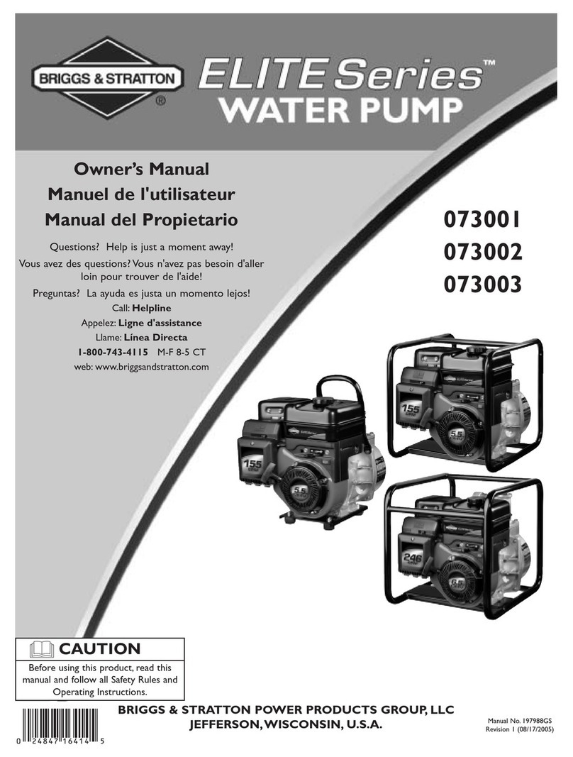 Briggs & Stratton 73001 User manual Briggs & Stratton 73001 User manual