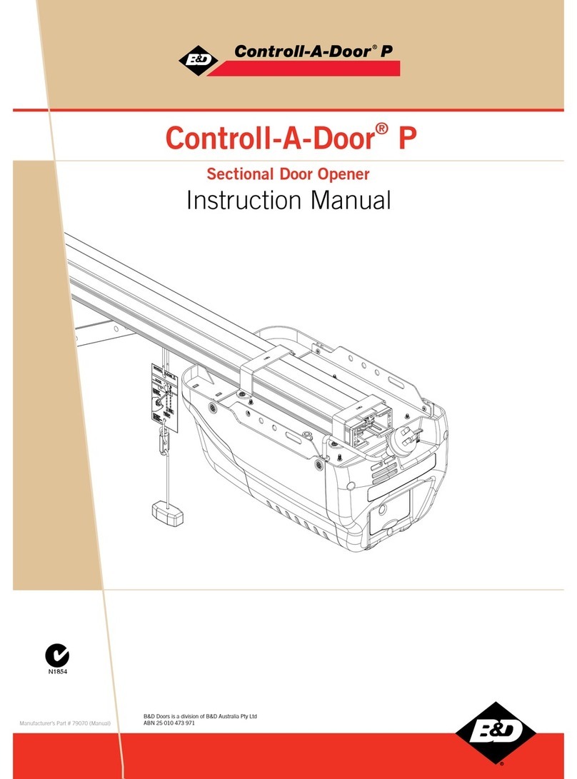 B&D Controll-A-Door P User manual