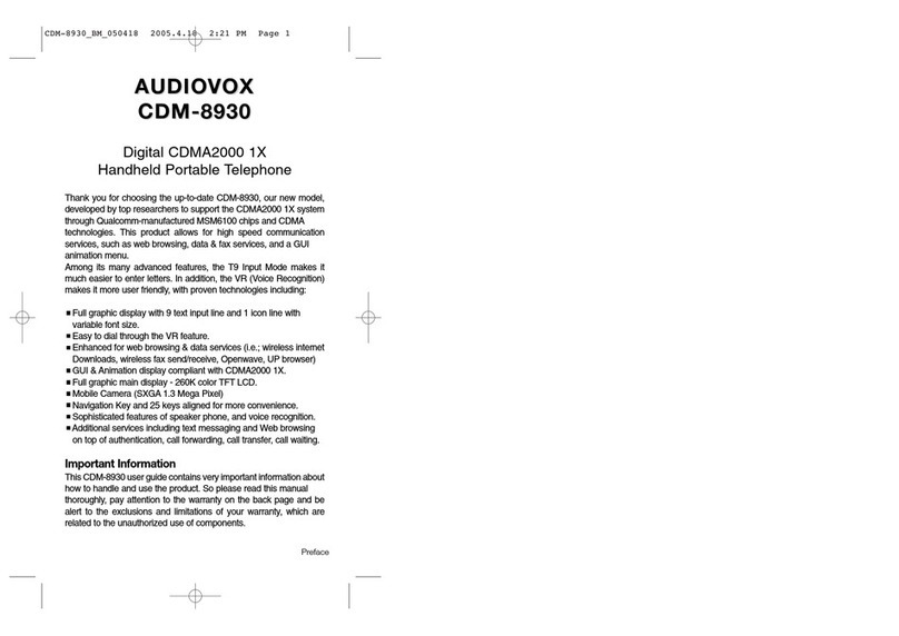 Audiovox CDM-8930 User manual